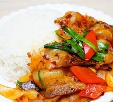 Spicy Pork Stir-fry Rice Bowl