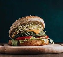 Grilled Sausage Double Beef Burger