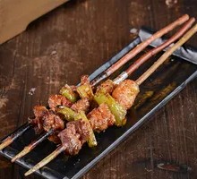 Lamb Skewers on Red Willow Branches