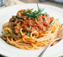 Tomato Mushroom Spaghetti
