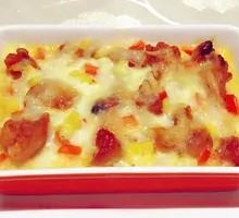 Crispy Chicken Baked Rice