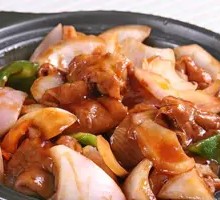 Onion and Intestine Stir-fry