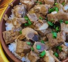 Stewed Pork Rib and Chicken Rice