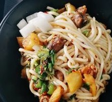 Potato and Chicken Noodles