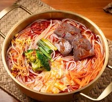 Pickled Chili Duck Blood Rice Noodles