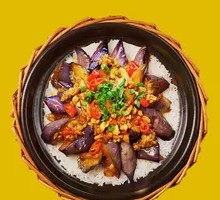 Braised Eggplant Baozi Rice