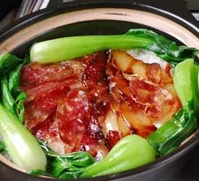 Bacon and Ham Steamed Rice Bowl