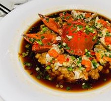 Steamed Soft-Shell Crab with Rice Wine Meat Pudding