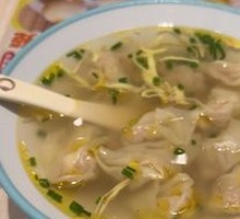 Chicken and Pork Dumplings in Broth