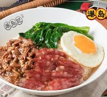 Sausage and Braised Pork Rice Plate