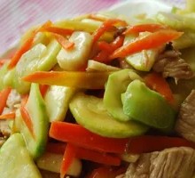 Zucchini and Pork Slices