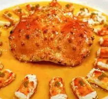 Steamed Emperor Crab with Shrimp Broth