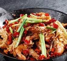 Pork Rib Squid Shrimp Stir-fry