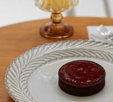Raspberry Jam Chocolate Flan
