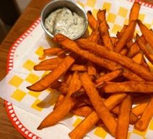 Sweet Potato Fries with Homemade Truffle Mayonnaise