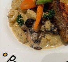 Miso Butter Salmon Wave Noodles