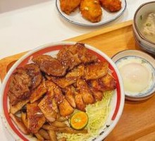 Three-Meat Rice Bowl