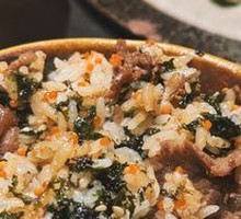 Crab Roe Seaweed Beef Rice