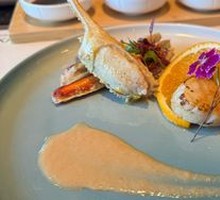 Scallop and Prawn with Abalone Sauce