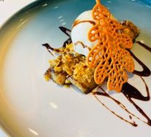 Burned Banana with Ice Cream