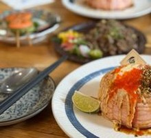Molten Lava Grilled Salmon Donburi