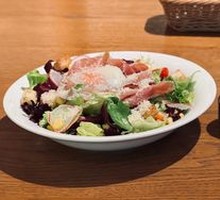 Prosciutto Warm Egg Caesar Salad
