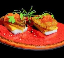 Foie Gras with Flying Fish Roe