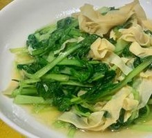 Bok Choy Stir-fried with Tofu Skin