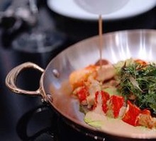 Pan-Seared Blue Lobster with Italian Potato Croquettes