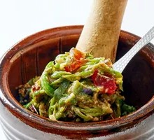 Preserved Egg with Green Pepper and Eggplant Mash