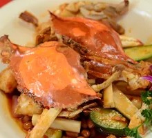 Scallion and Ginger Steamed Swimming Crab