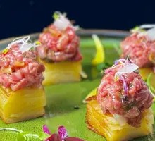 Potato Layered Wagyu Tartar