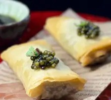 Caviar Foie Gras Truffle Wagyu Spring Roll