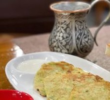 Zucchini Pancake with Yogurt