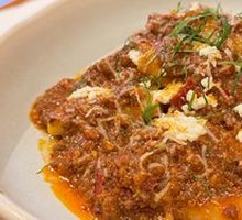 Spicy Tomato and Beef Sauce Fettuccine