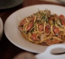 Black Truffle Milk Smoke Cured Ham Mushroom Pasta