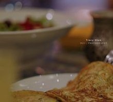 Zucchini Pancake with Yogurt