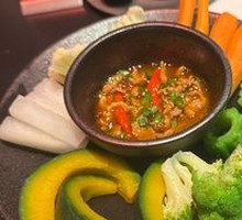 Fresh Vegetable with Rain Dew Pig Lard and Soy Sauce Paste