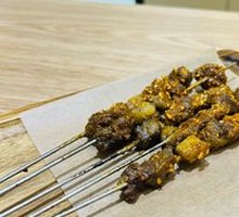 Skewered Lamb on Steel Rod