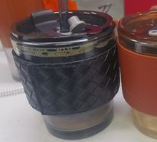 Latte in a Glass Cup