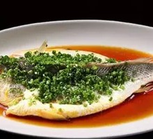 Steamed Yellow Croaker with Scallion Oil