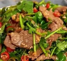 Spiced Beef with Coriander Salad