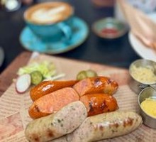 Sausage and Potato Skewer Platter