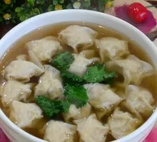 Fresh Herb and Pork Wontons