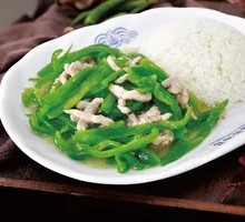 Green Pepper Shredded Pork Rice