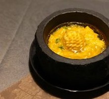 Golden Soup Braised Abalone with Crispy Rice