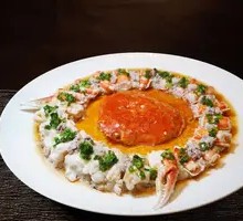 Oil Vinegar Sauce Braised Black Pig Meatball Steamed Pinecone Crab