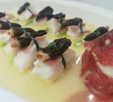 Cloud Ear Mushroom and Ham Steamed Sea Bass