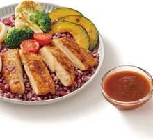 Grilled Chicken Leg with Roasted Veggies & Grain Bowl