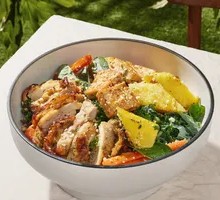Secret Grilled Pineapple Satay Chicken Energy Bowl
